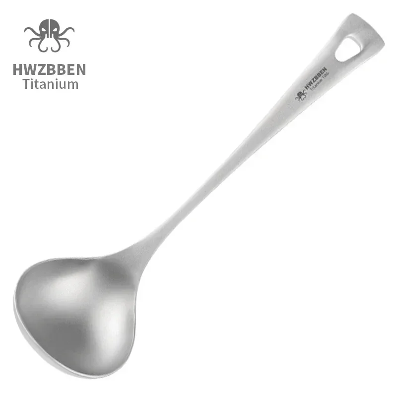 Camping Cooking System - HWZBBEN Outdoor Titanium Soup Spoons with