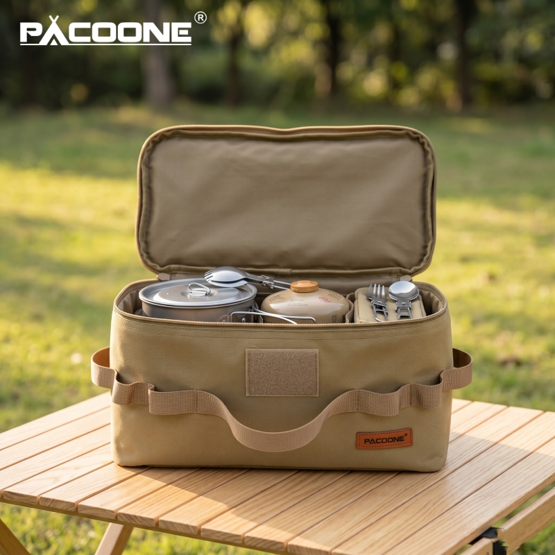 Camping Cooking Backpack - PACOONE Portable Camping Storage Bag Multifunctional