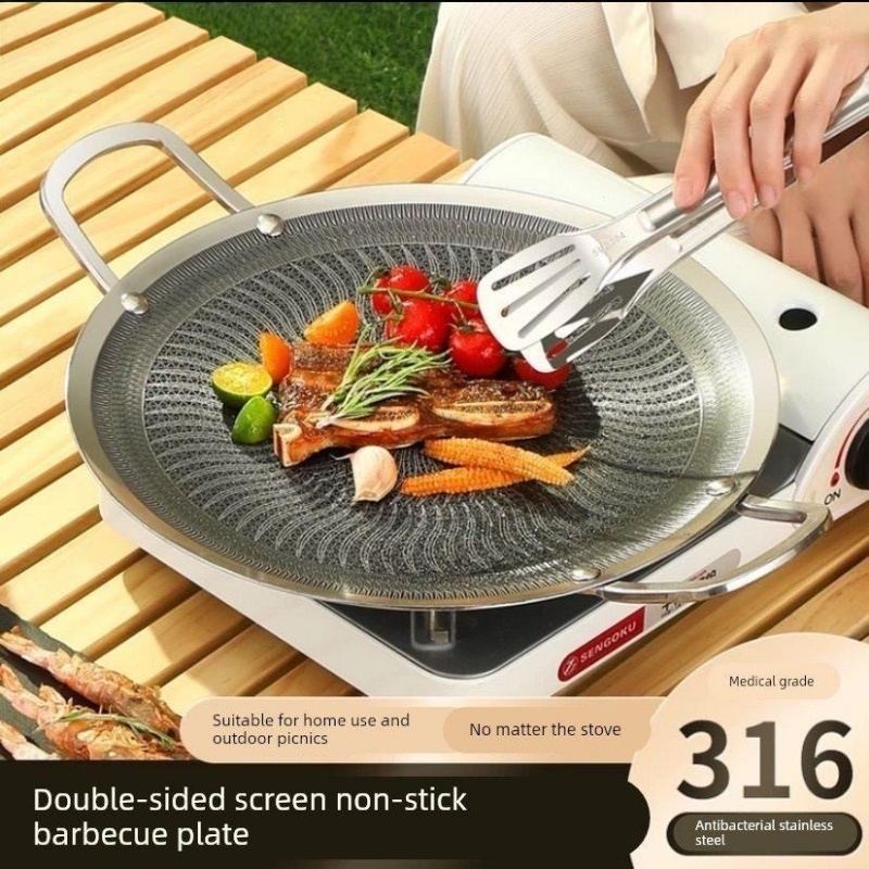 Camping Cooking Pot - 316 Stainless Steel Multifunctional Cooking BBQ