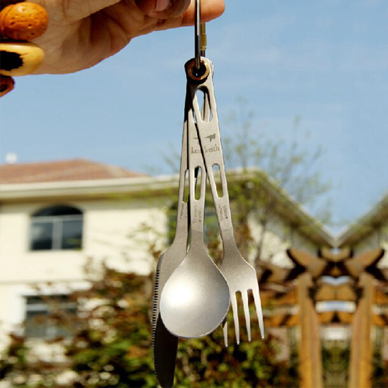 Camping Cooking System - Keith 3 Chiếc Nồi Bộ Titan