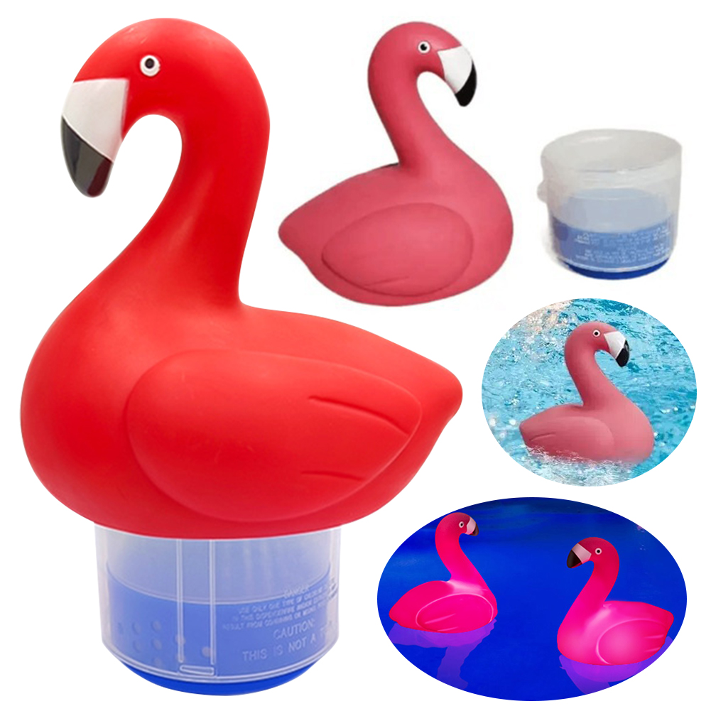 Water Purification Tablet - Solar Flamingo Chlorine Floater with Light