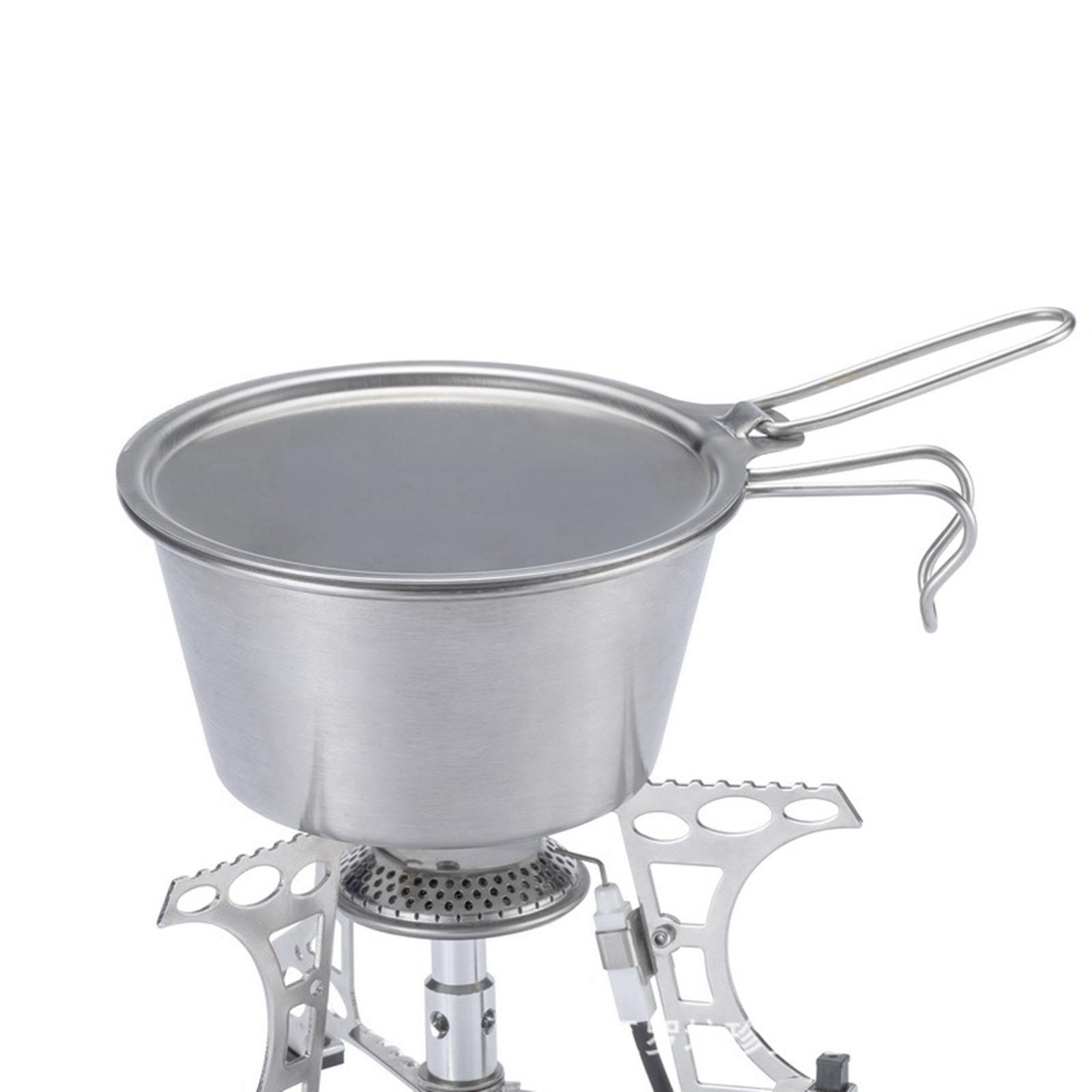 Camping Cooking Pot With Lid - Lightweight Camping Pot Lid Bowl Dish