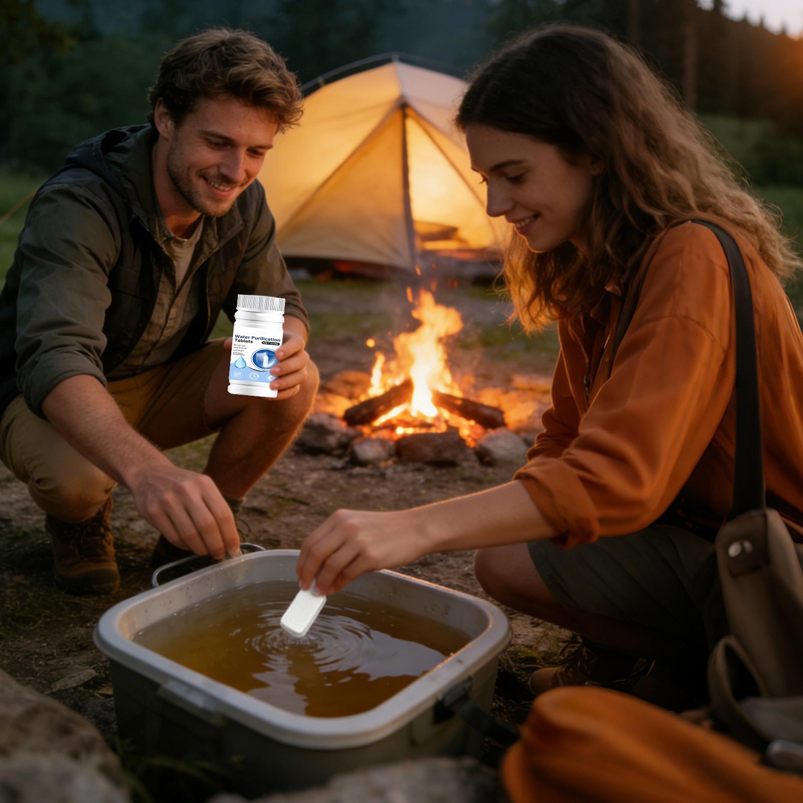 Water Purification Tablet - Drinking Water Purification Tablets Odorless Portable