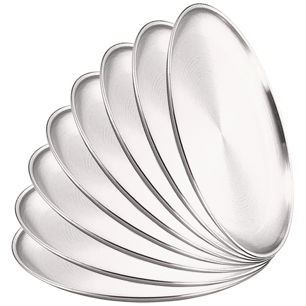 Camping Cooking Meals - 8Pcs Metal Dining Dish Stainless Steel