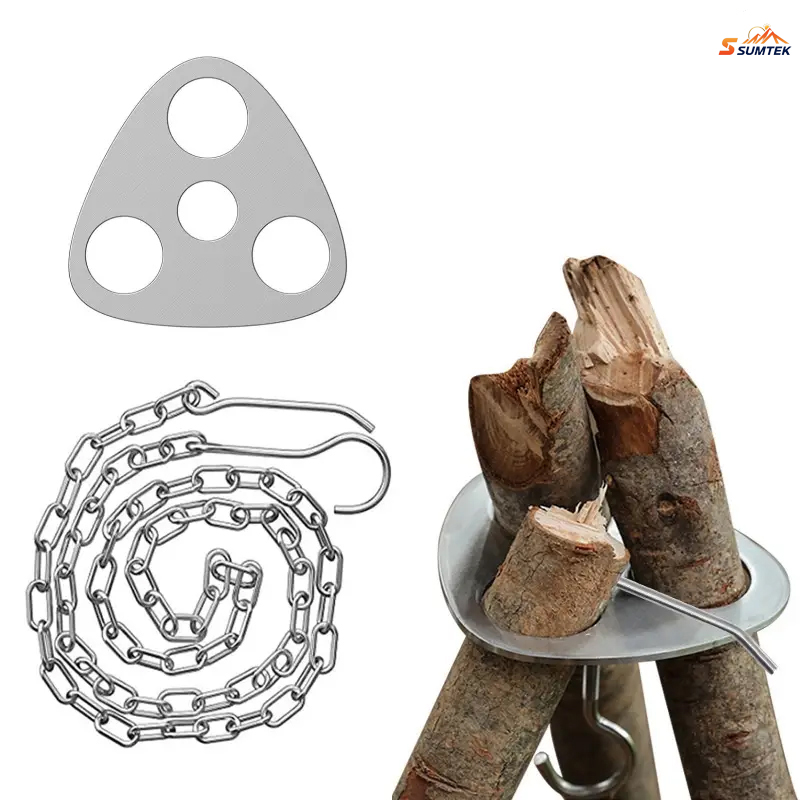 Camping Cooking Hanger - Stainless Steel Portable Camping Tripod Hanger