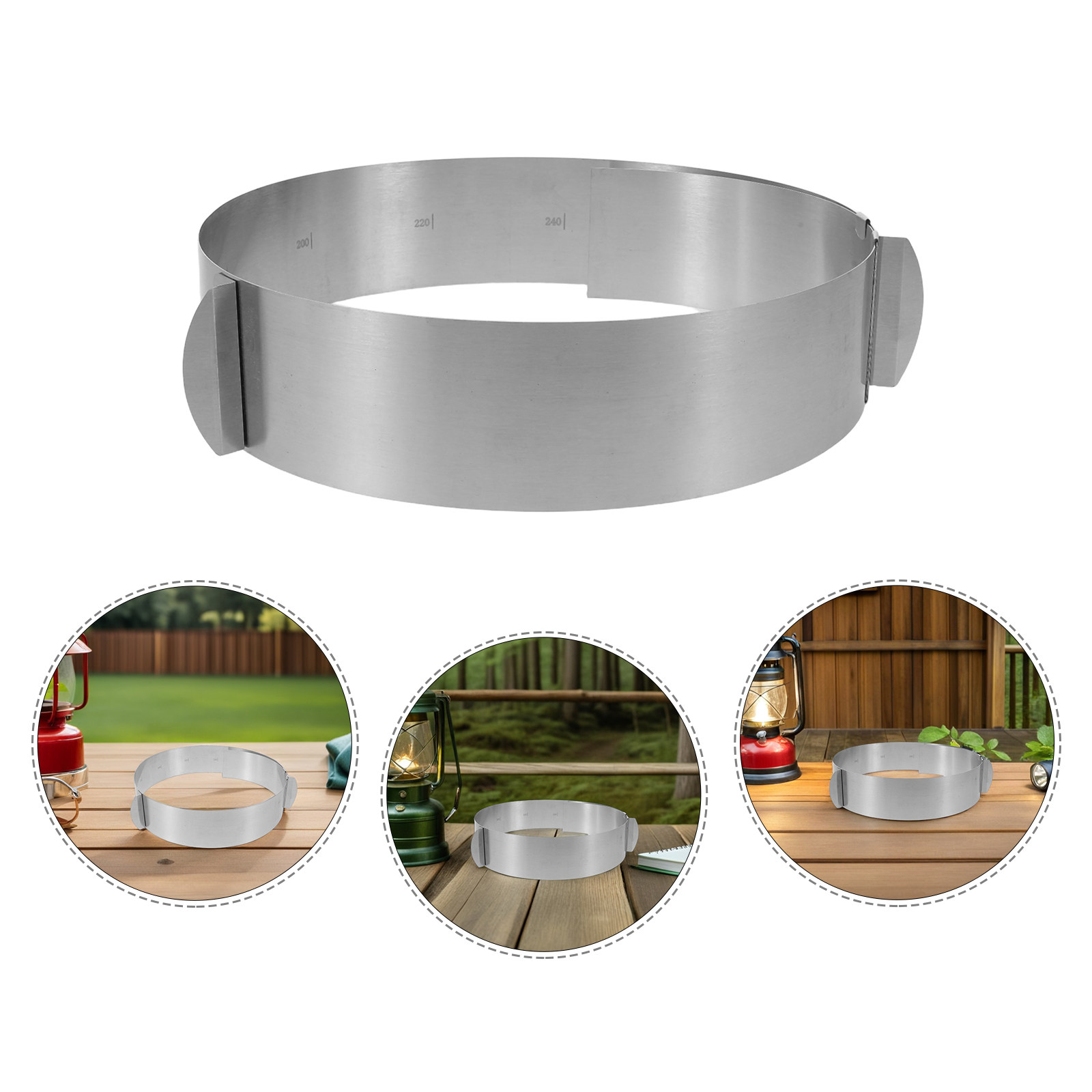 Camping Cooking Wind Blocker - Adjustable Camping Stove Windscreen Stainless Steel