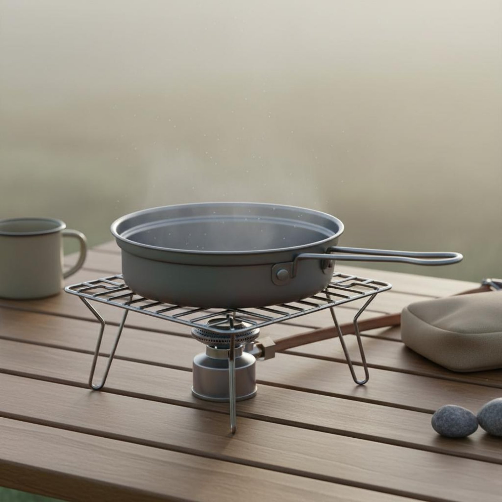 Camping Cooking And Dining Set - 2 Pieces Metal Camping Cook Set