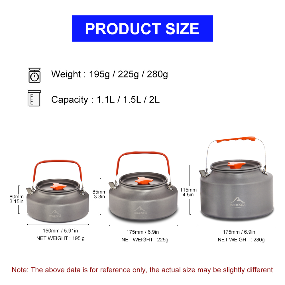 Widesea 1.1L 2L1.5L Camping Wa - đánh giá và giá Camping Cooking System
