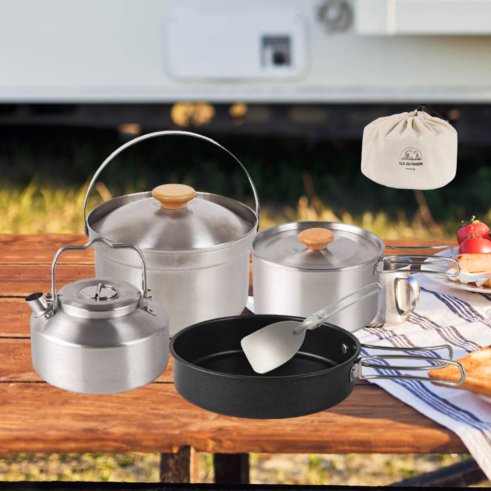 Camping Cookware Cook Gear Por - đánh giá và giá Camping Cooking Set With Kettle