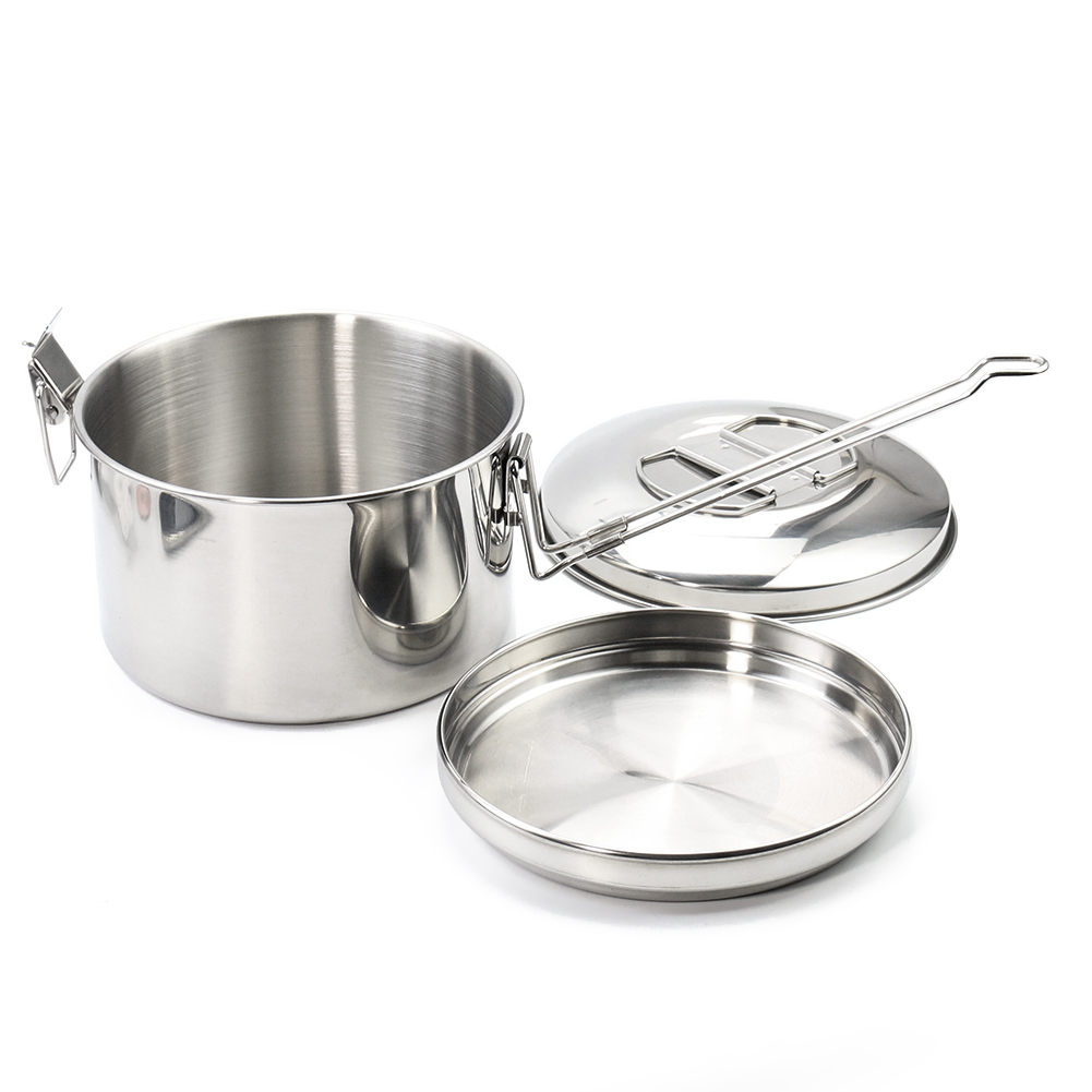 Stainless Steel Camping Hangin - đánh giá và giá Camping Cooking Pot With Lid