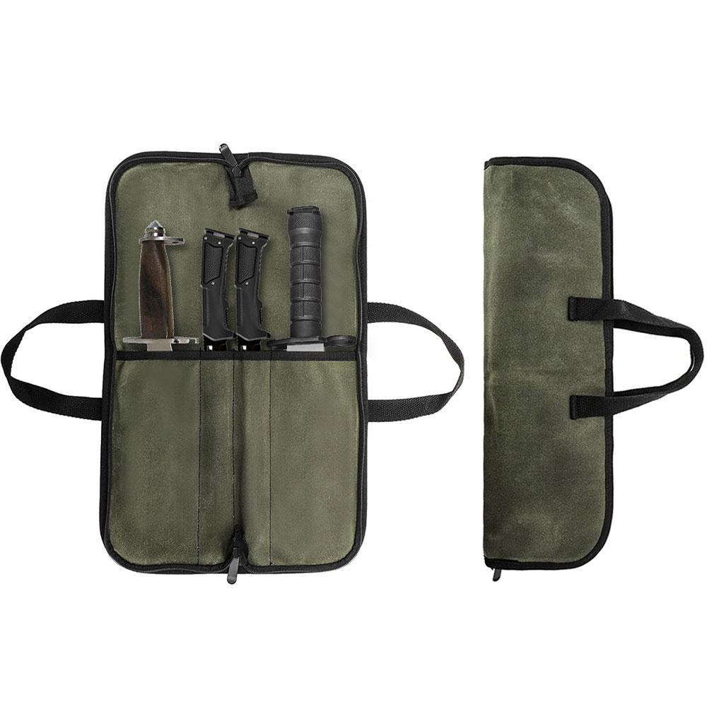 Waxed Canvas Knife Roll Bag Mu - đánh giá và giá Camping Cooking Backpack