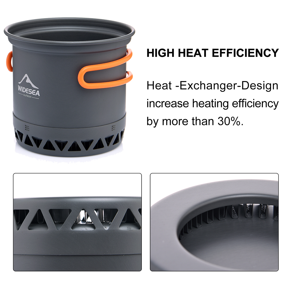 Widesea Camping Pot 1.3L 2.3L  - đánh giá và giá Camping Cooking And Dining Set