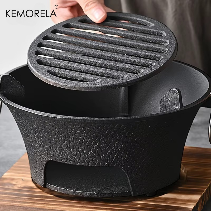 1Set Cast Iron Charcoal Stove  - đánh giá và giá Japanese Camping Cooking