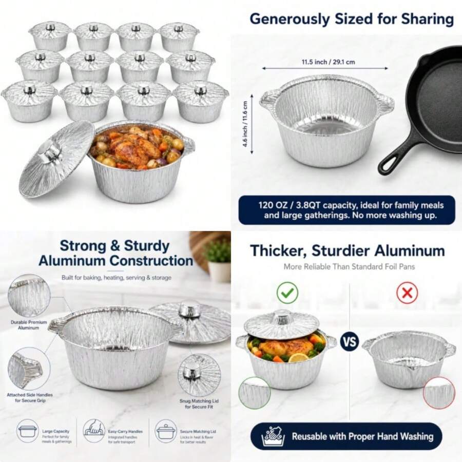 12 Pack Disposable Pot With Li - đánh giá và giá Camping Cooking Pot With Lid