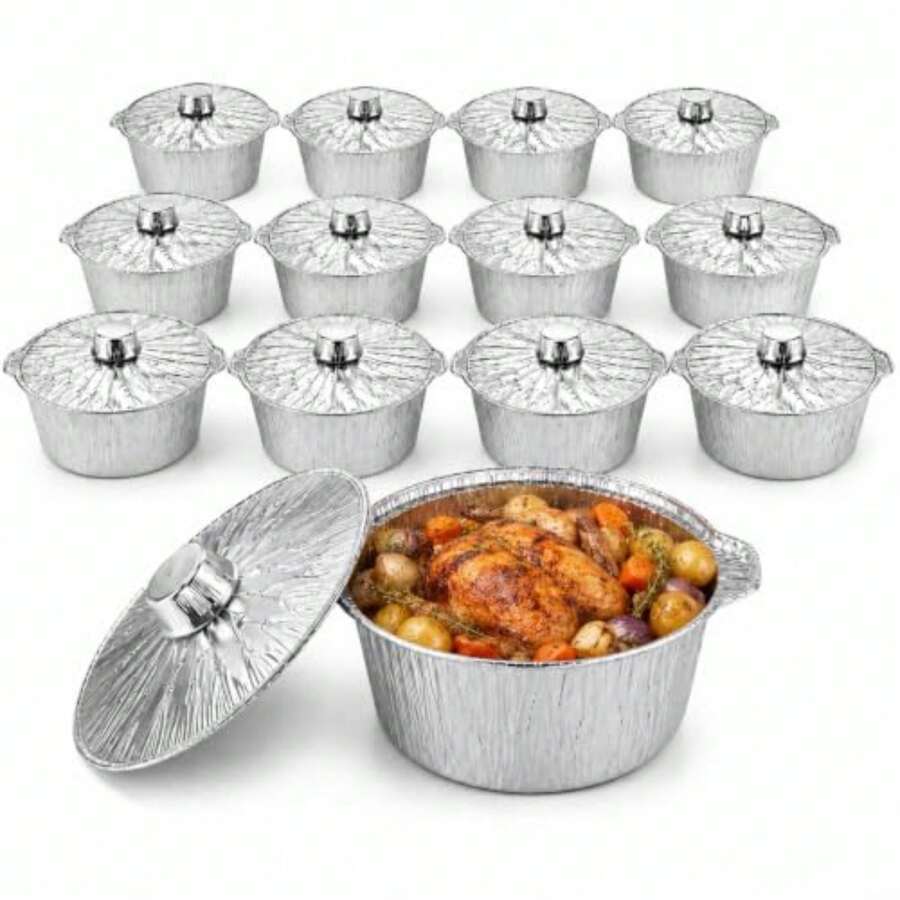 12 Pack Disposable Pot With Li - đánh giá và giá Camping Cooking Pot With Lid