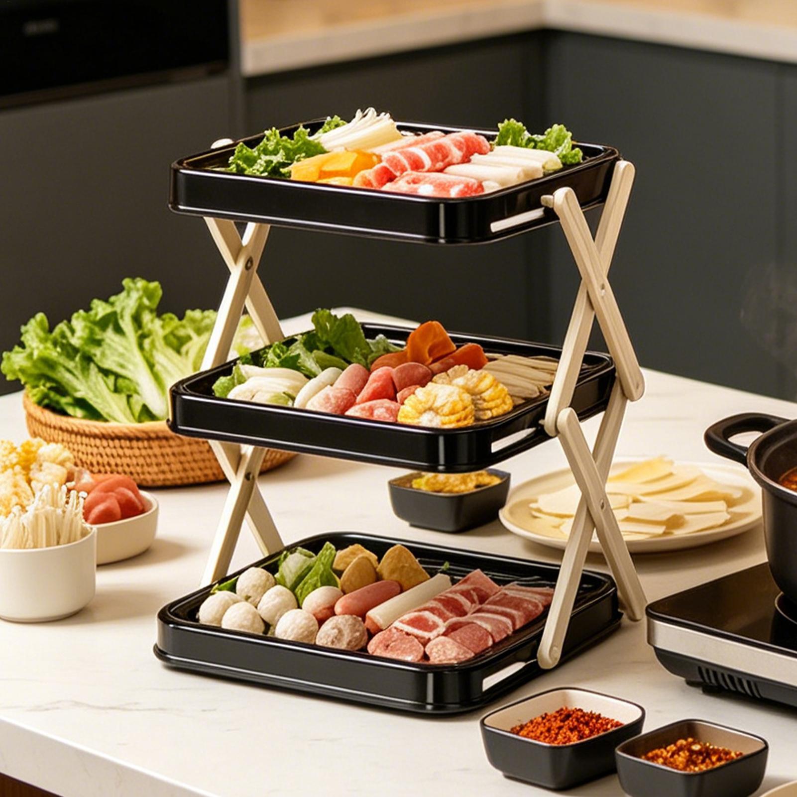 Multi Layer Prep Tray Storage  - đánh giá và giá Camping Cooking Meals