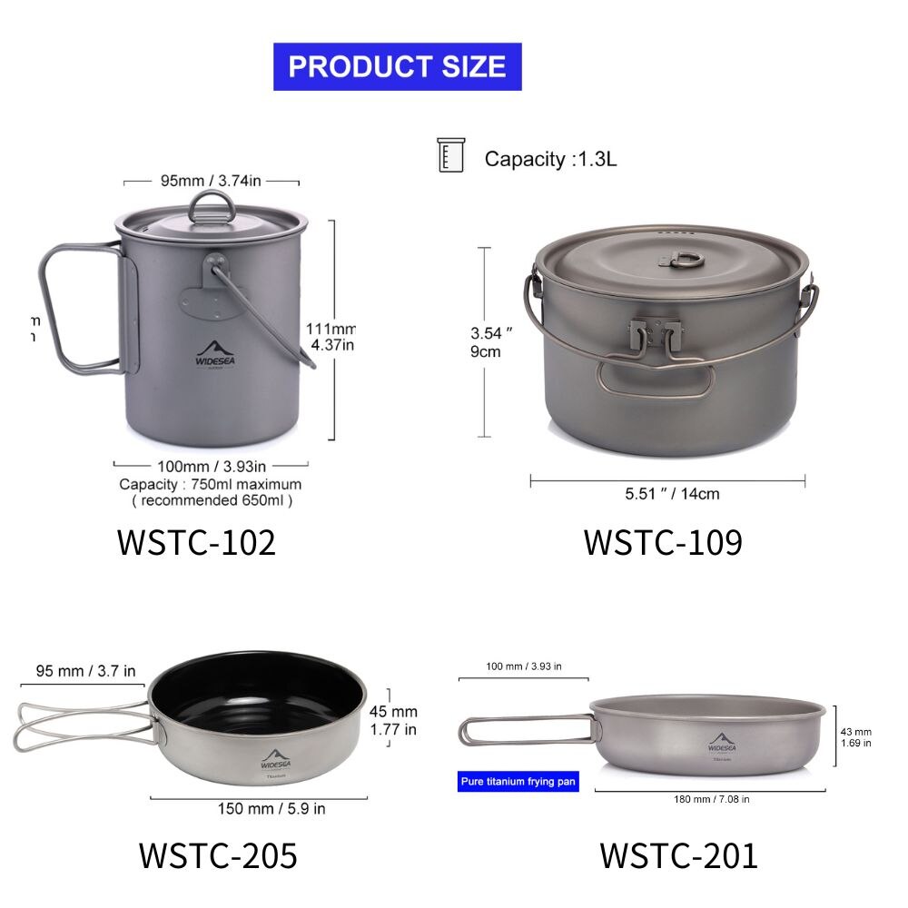 AliExpress Bộ sưu tập widesea  - đánh giá và giá Camping Cooking Gear Set