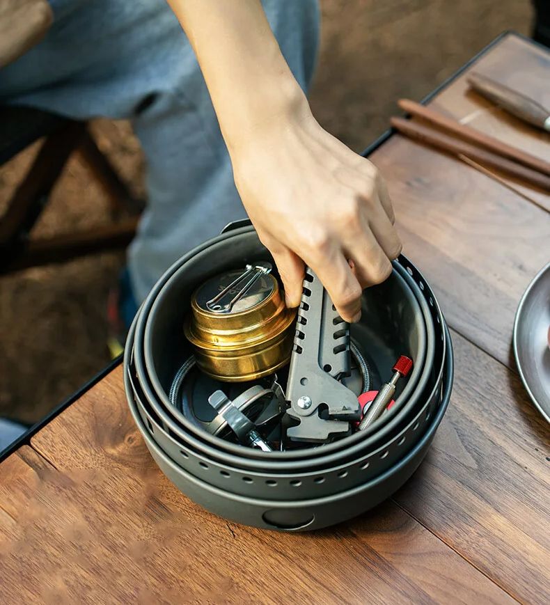 Camping Gas Stove Alcohol Stov - đánh giá và giá Camping Cooking Gear Set