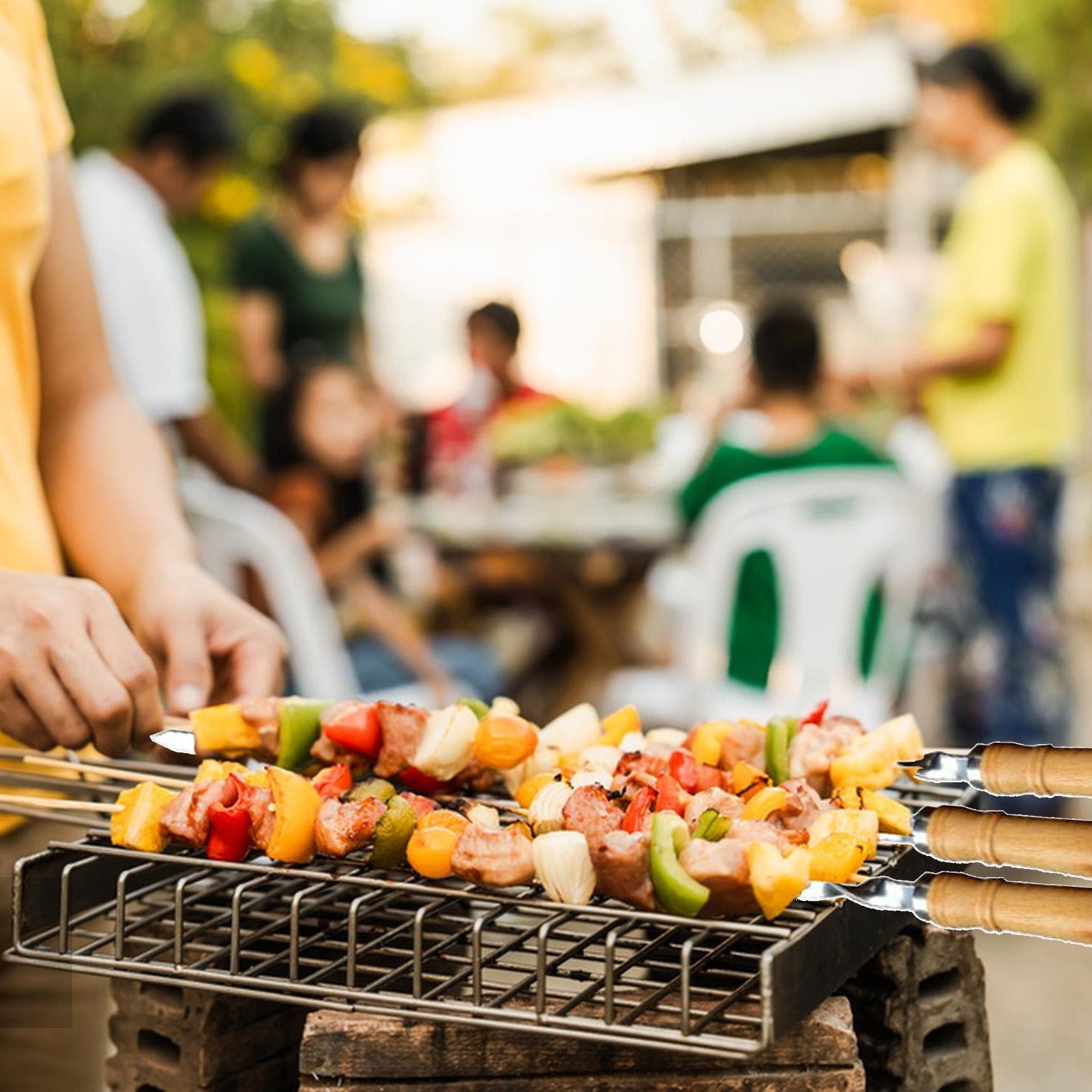 Metal Grilling Skewers Grillin - đánh giá và giá Camping Cooking Vegetables