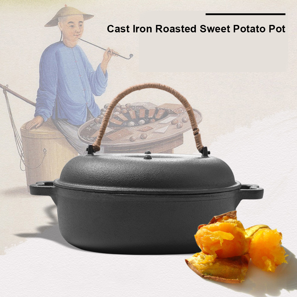 28cm Cast Iron Sweet Potato Pa - đánh giá và giá Camping Cooking Vegetables