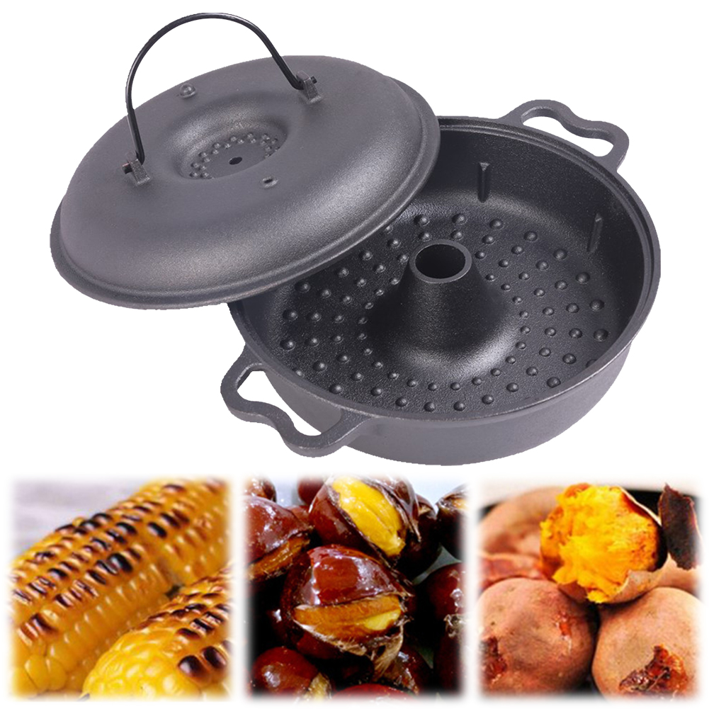 28cm Cast Iron Sweet Potato Pa - đánh giá và giá Camping Cooking Vegetables