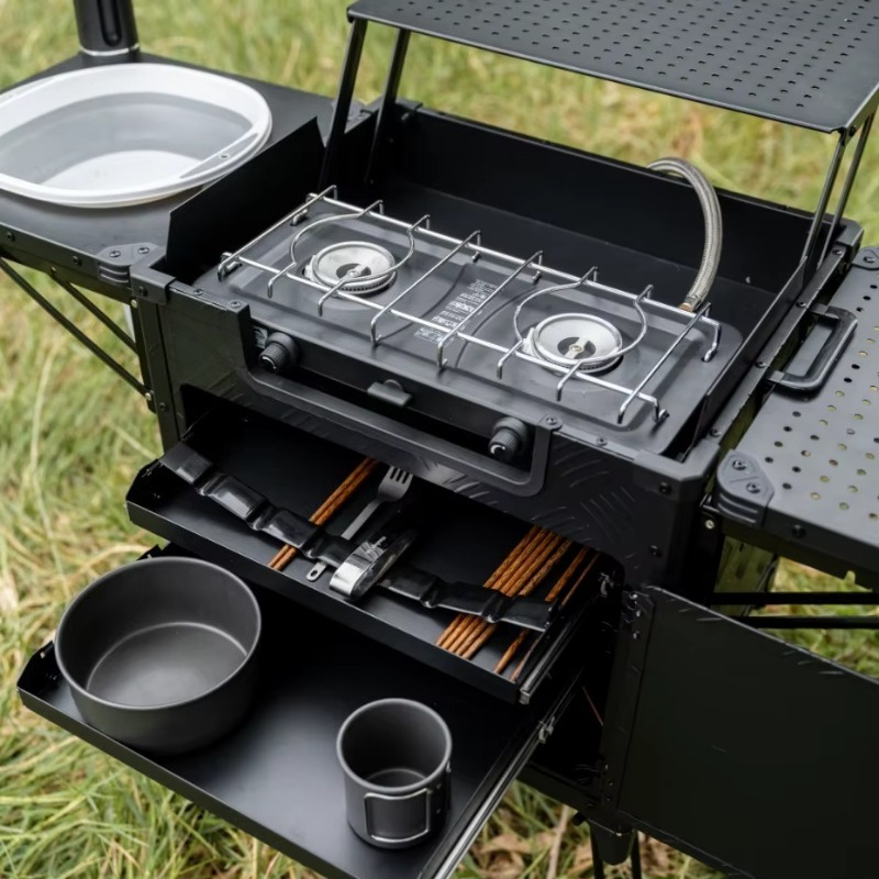 All-In-One Foldable Outdoor Ca - đánh giá và giá Camping Cooking All In One
