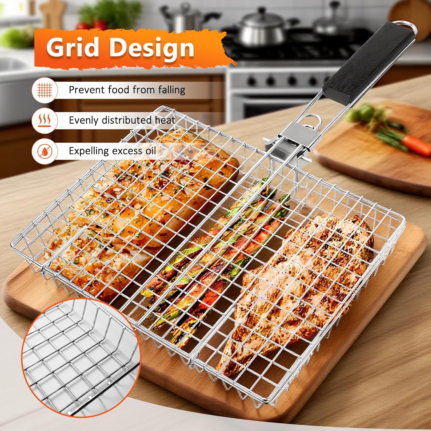 Grill Basket Extra Large, Stai - đánh giá và giá Camping Cooking Vegetables