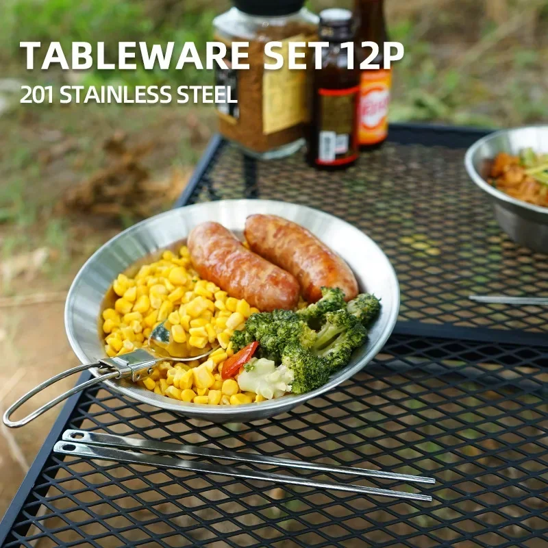 CLS&NOBANA 12PCS Outdoor Table - đánh giá và giá Camping Cooking And Dining Set
