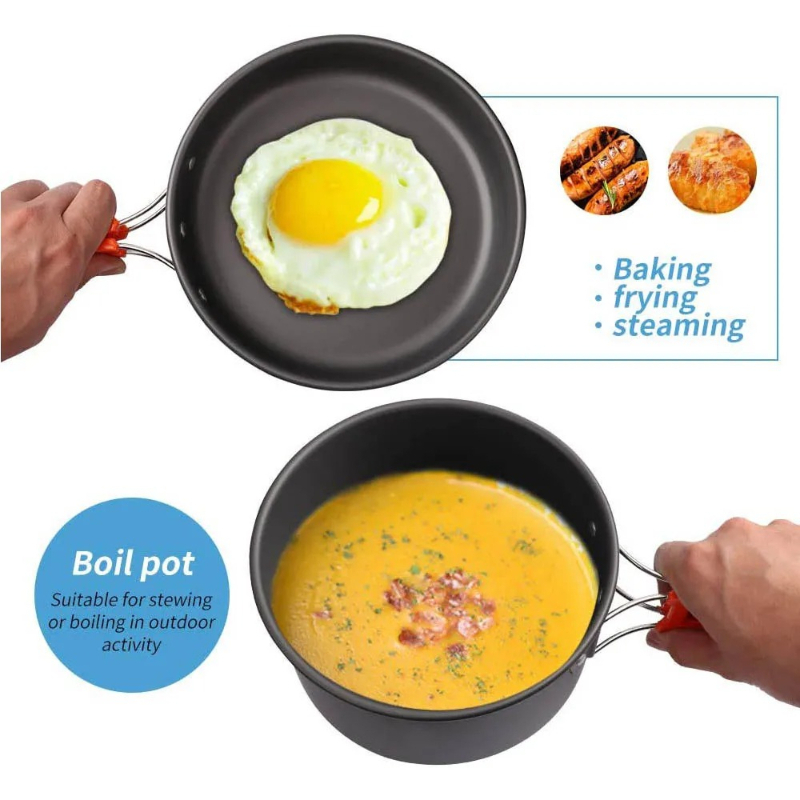 Camping Cooking Set, Outdoor K - đánh giá và giá Camping Cooking Backpack