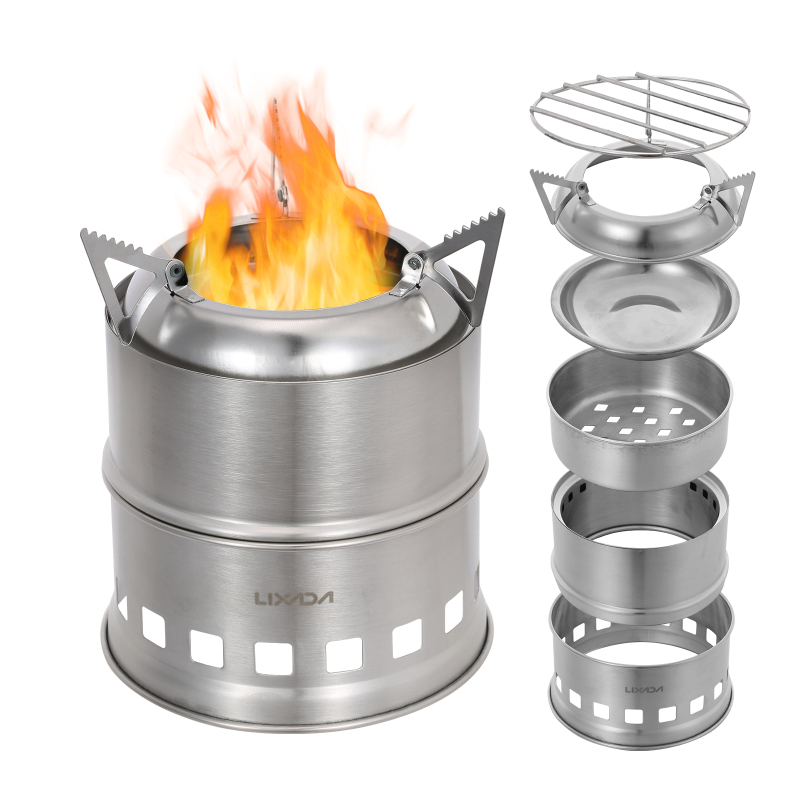 Lixada Stainless Steel Wood St - đánh giá và giá Camping Cooking System