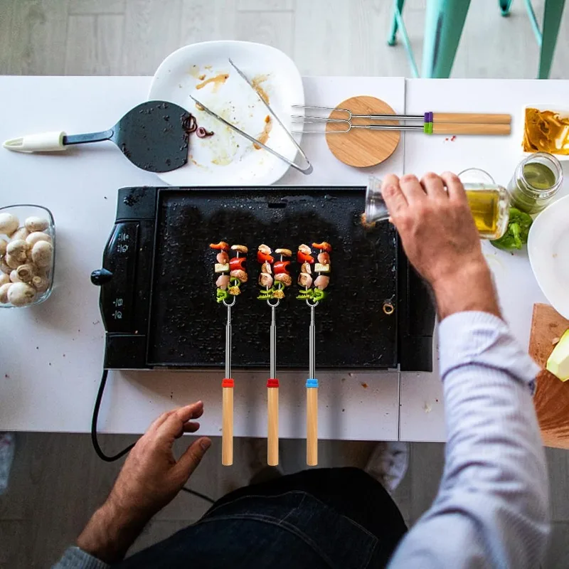 Stainless Steel Extendable Lon - đánh giá và giá Camping Cooking Bbq