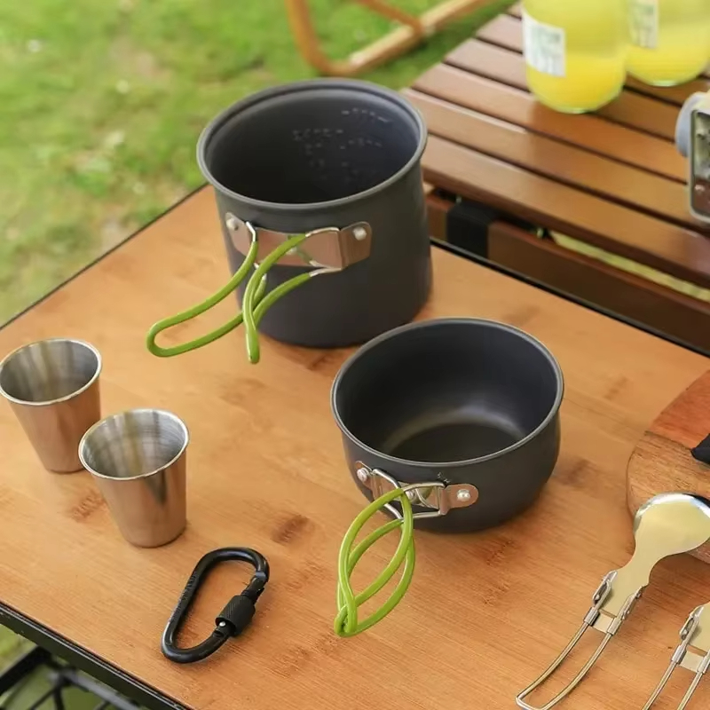 Outdoor Hiking Picnic Cookware - đánh giá và giá Camping Cooking Gear Set