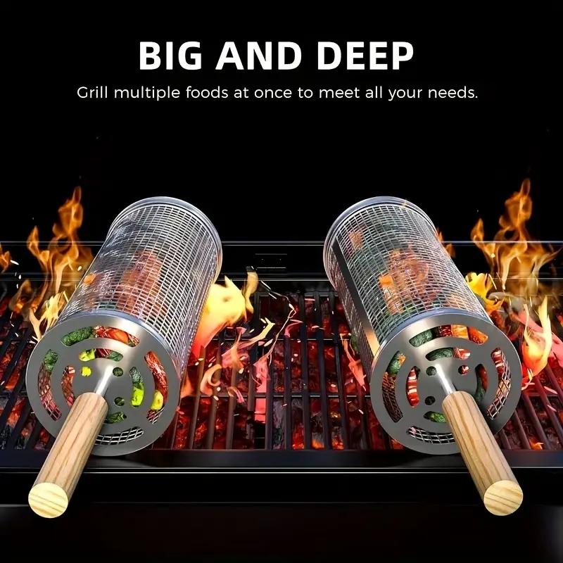 Stainless Steel BBQ Grill Bask - đánh giá và giá Camping Cooking Bbq