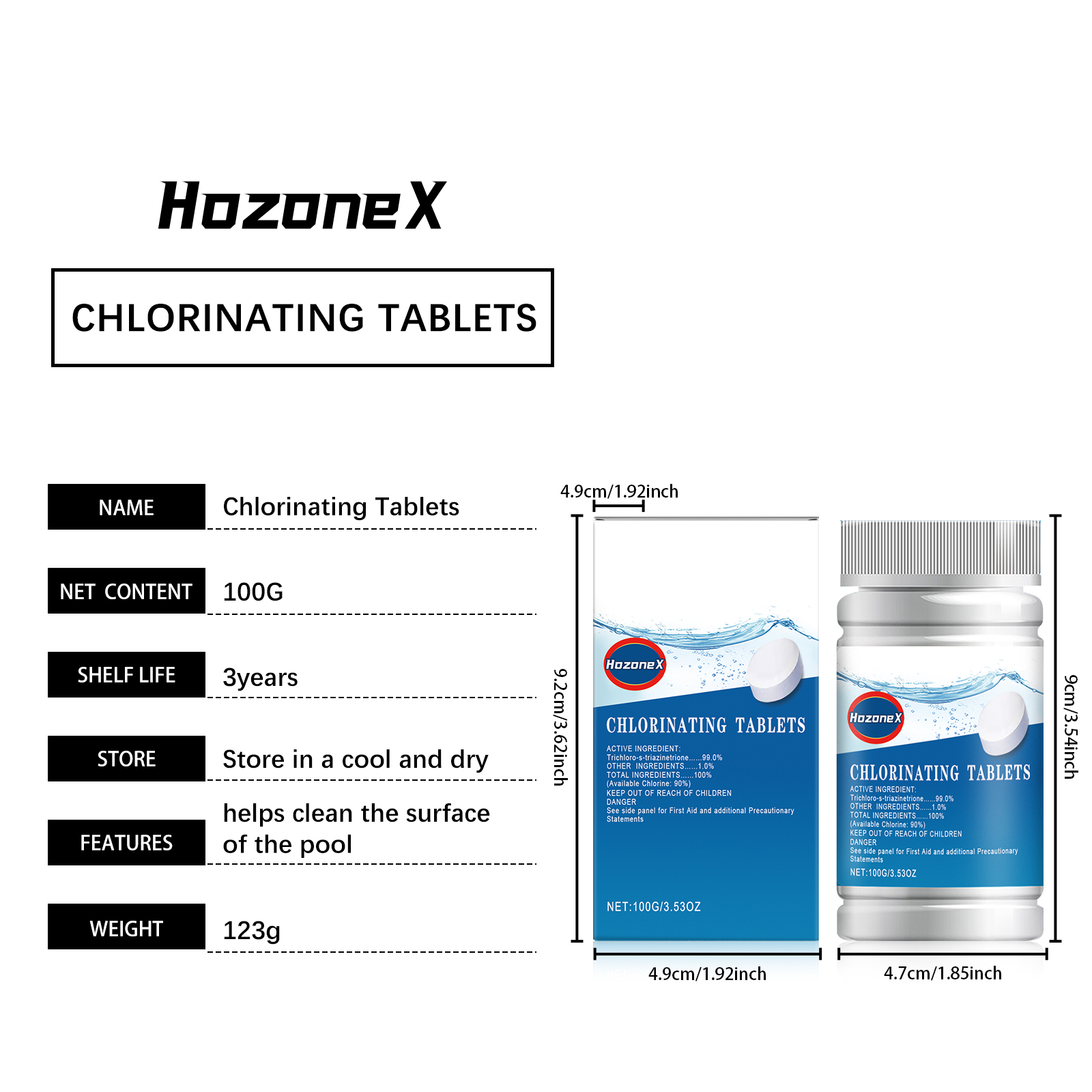 100g Swimming Pool Cleaning Ef - đánh giá và giá Water Purification Tablet