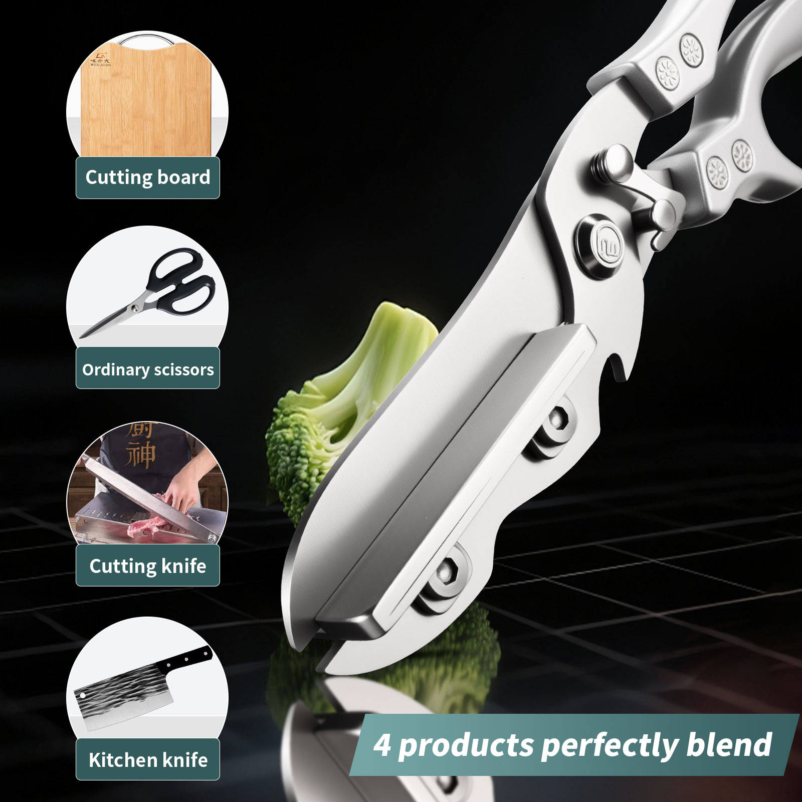 Multifunctional Kitchen Scisso - đánh giá và giá Camping Cooking All In One