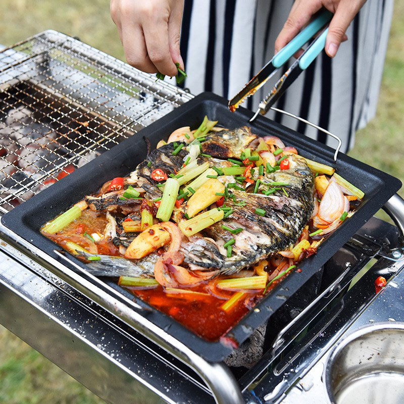 Outdoors Thick Square Grill Pa - đánh giá và giá Camping Cooking Pot