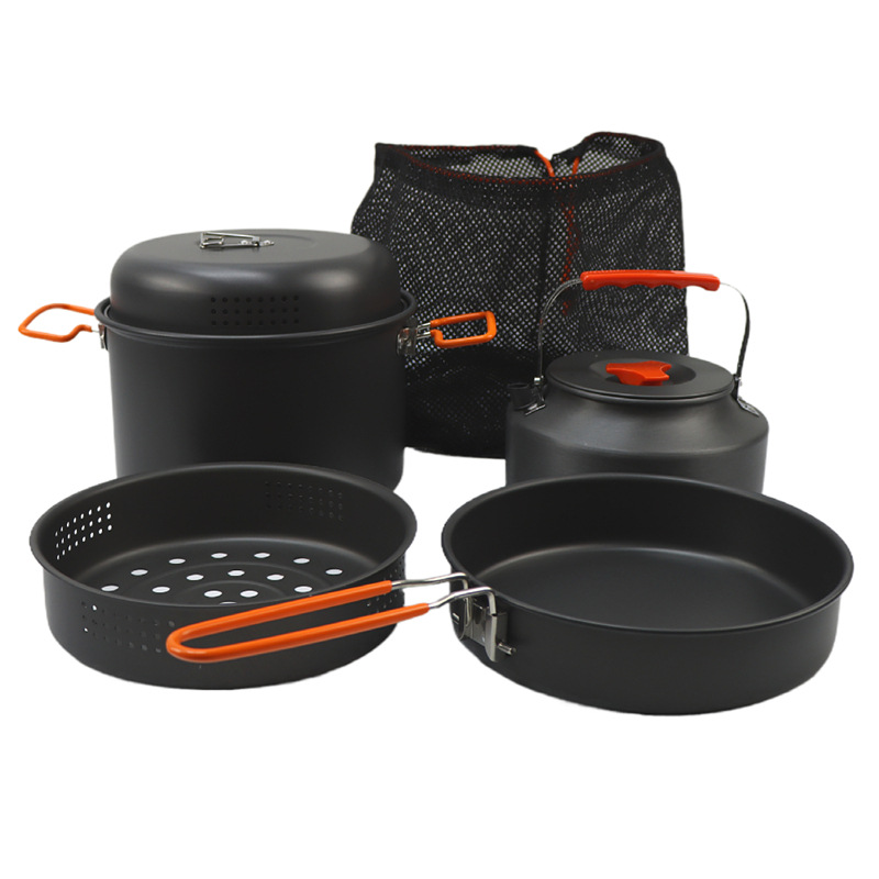 Outdoor Cookware Set Camping C - đánh giá và giá Camping Cooking Set With Kettle