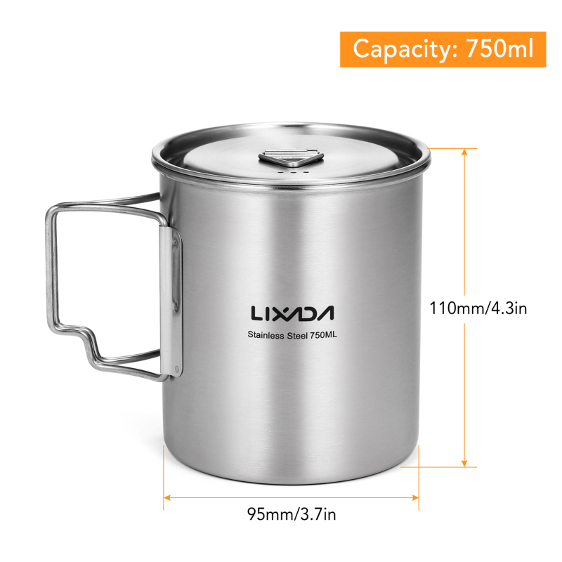 Lixada 750ml Cup Outdoor Stain - đánh giá và giá Camping Cooking Backpack