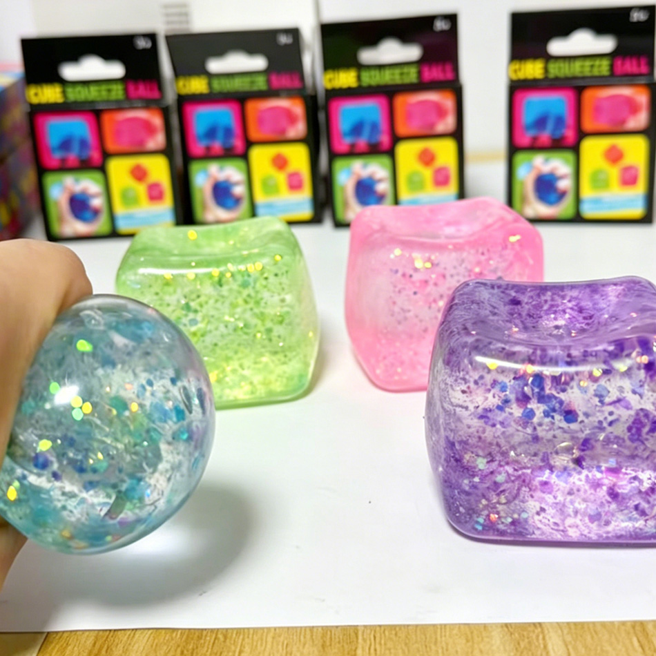 Colorful Glitter Stress Cube T - đánh giá và giá Fire Starter Cube