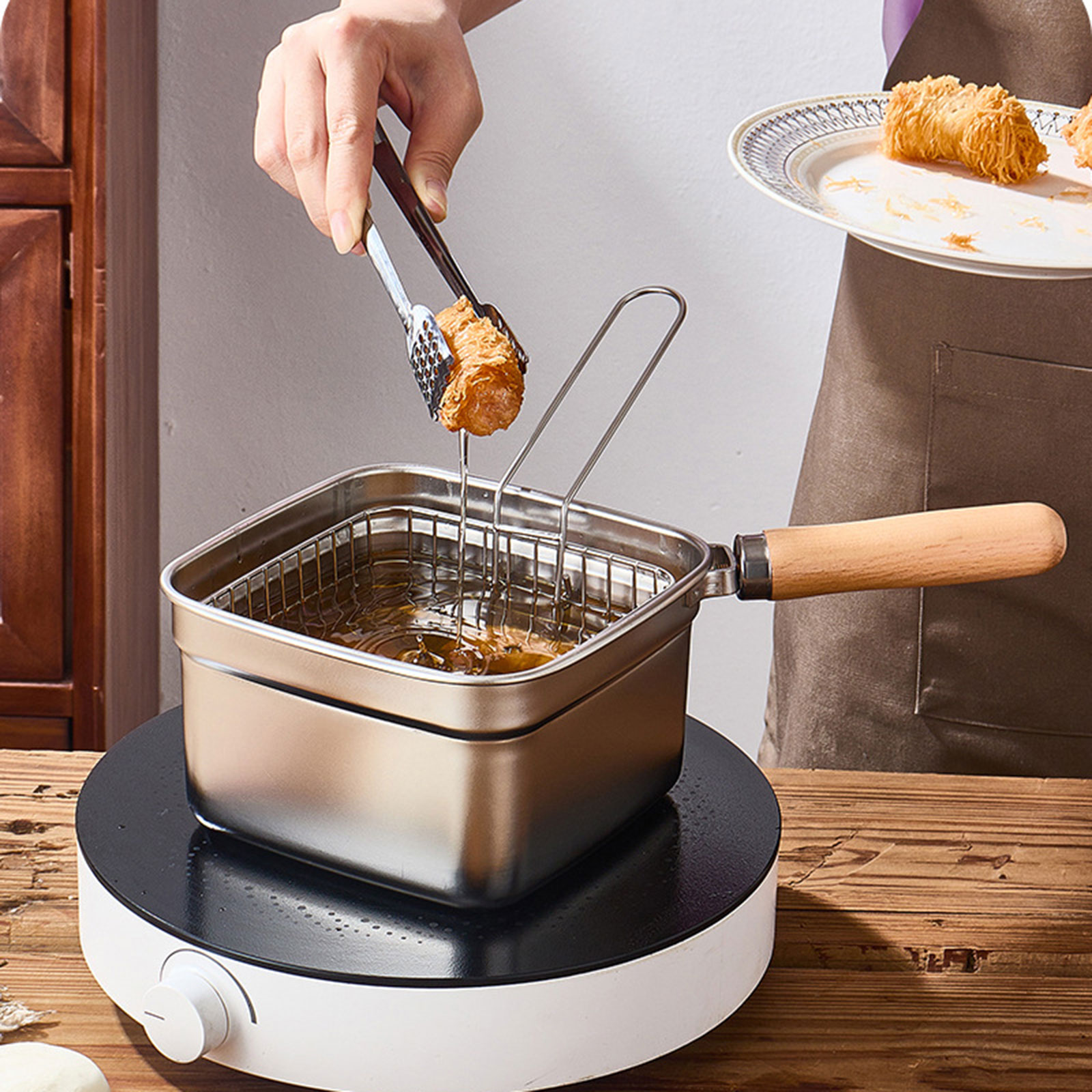 Mini Deep Fryer Pot for Campin - đánh giá và giá Camping Cooking Vegetables