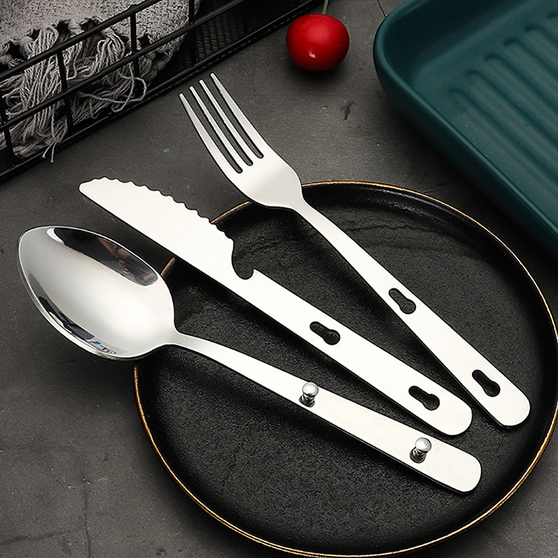 3pcs/set Portable Stainless St - đánh giá và giá Camping Cooking And Dining Set