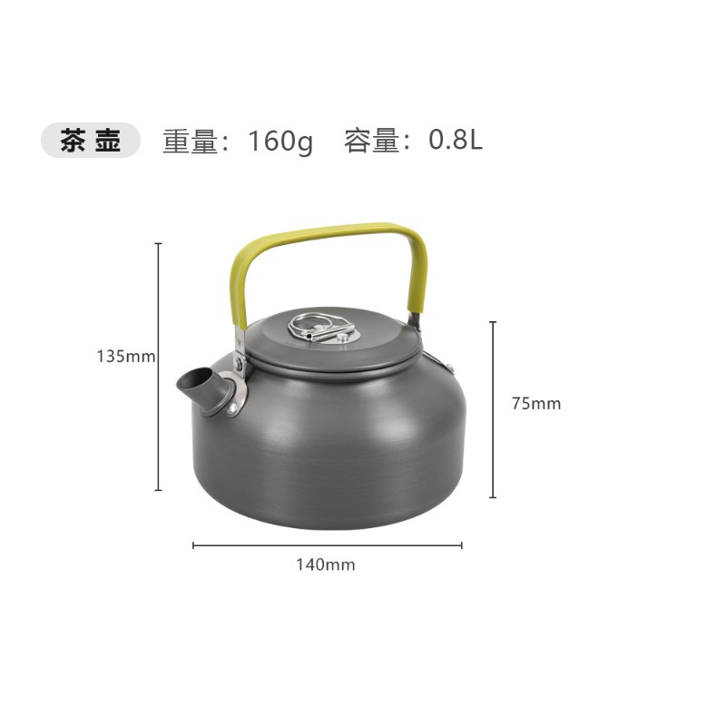 Outdoor Camping Cookware Set D - đánh giá và giá Camping Cooking Set With Kettle