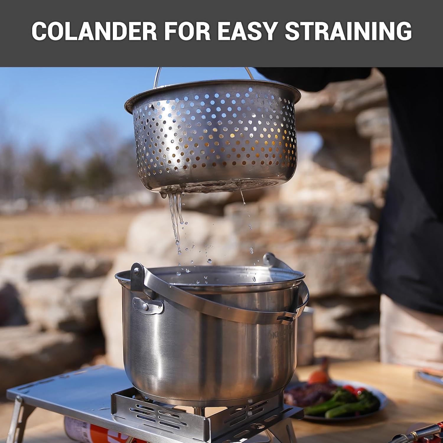 304 Stainless Steel Camping Co - đánh giá và giá Camping Cooking Set With Kettle