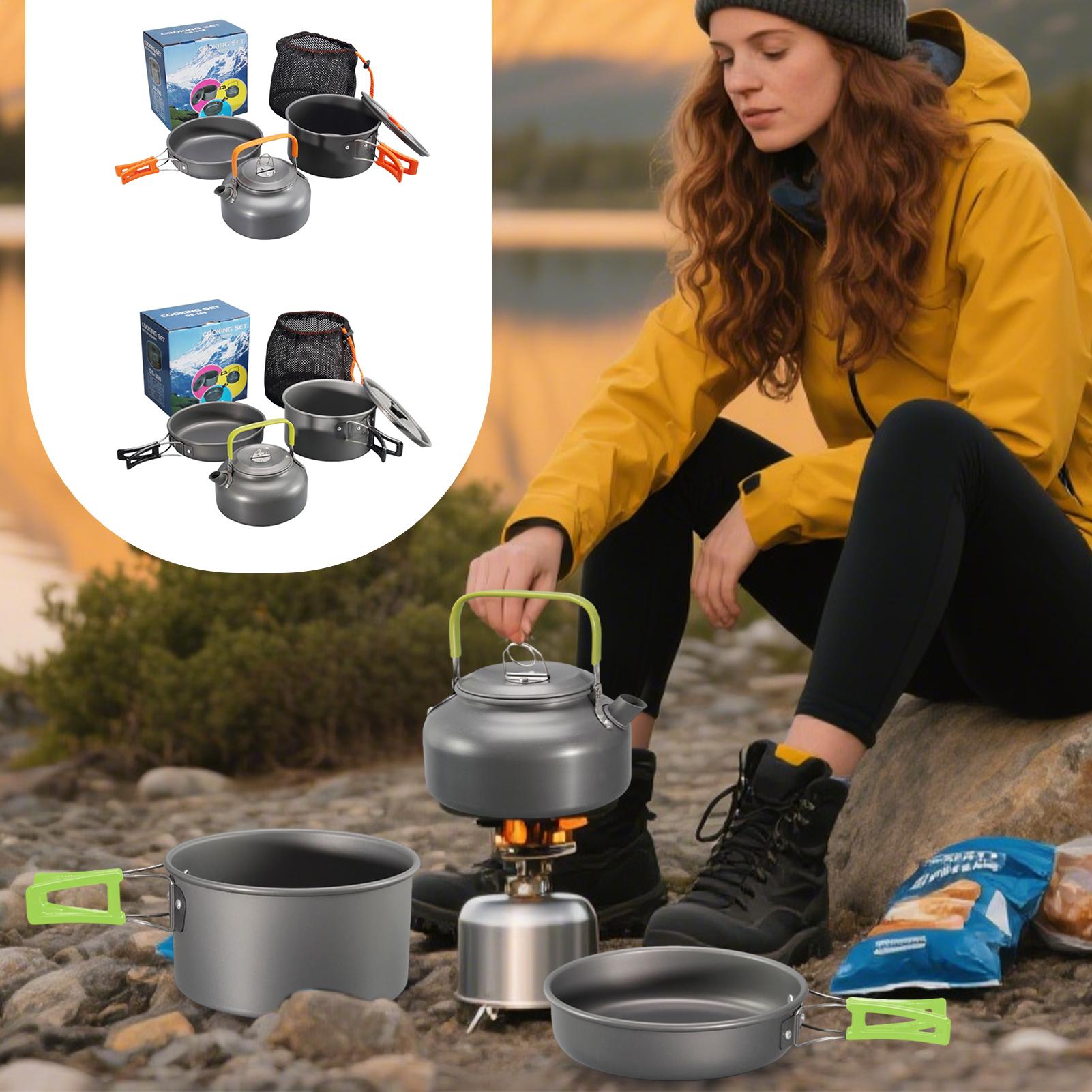 Camping Cookware Camping Cook  - đánh giá và giá Camping Cooking Set With Kettle