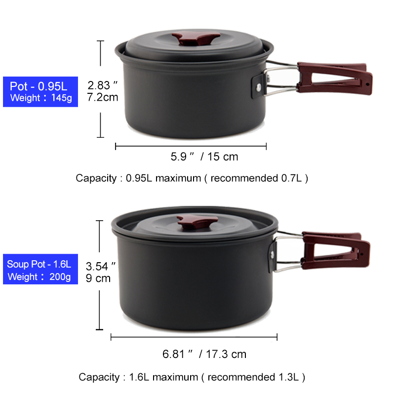Widesea Camping Cookware Set O - đánh giá và giá Camping Cooking All In One