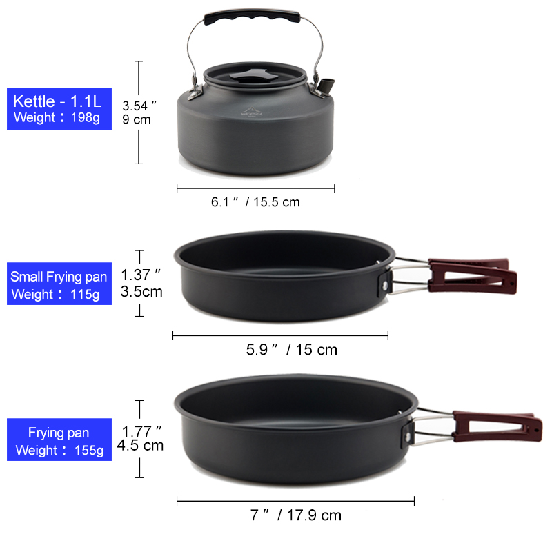Widesea Camping Cookware Set O - đánh giá và giá Camping Cooking All In One