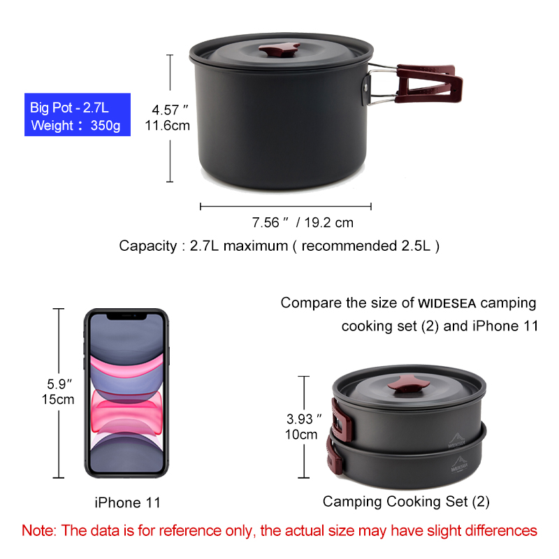 Widesea Camping Cookware Set O - đánh giá và giá Camping Cooking All In One