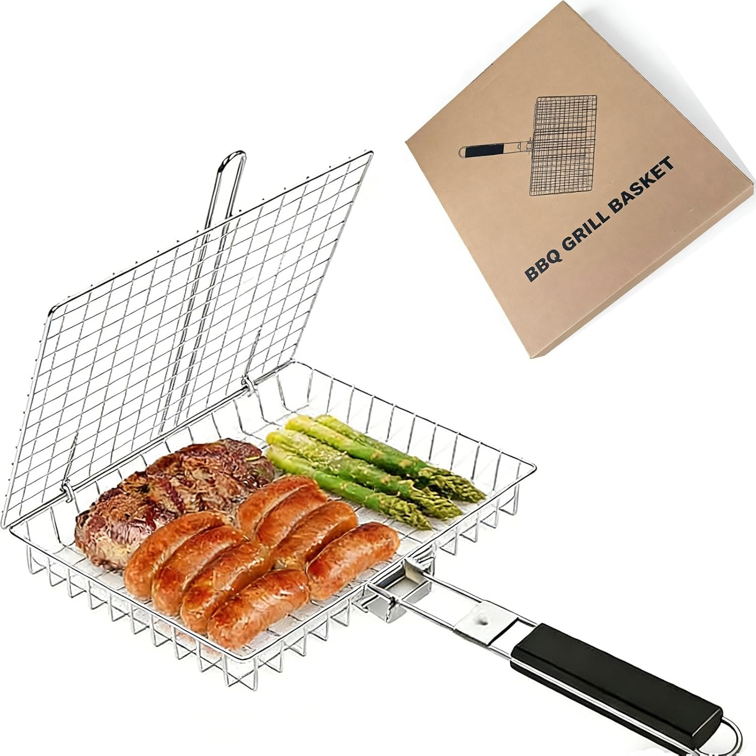 Grill Basket Set, Fish Barbecu - đánh giá và giá Camping Cooking Vegetables