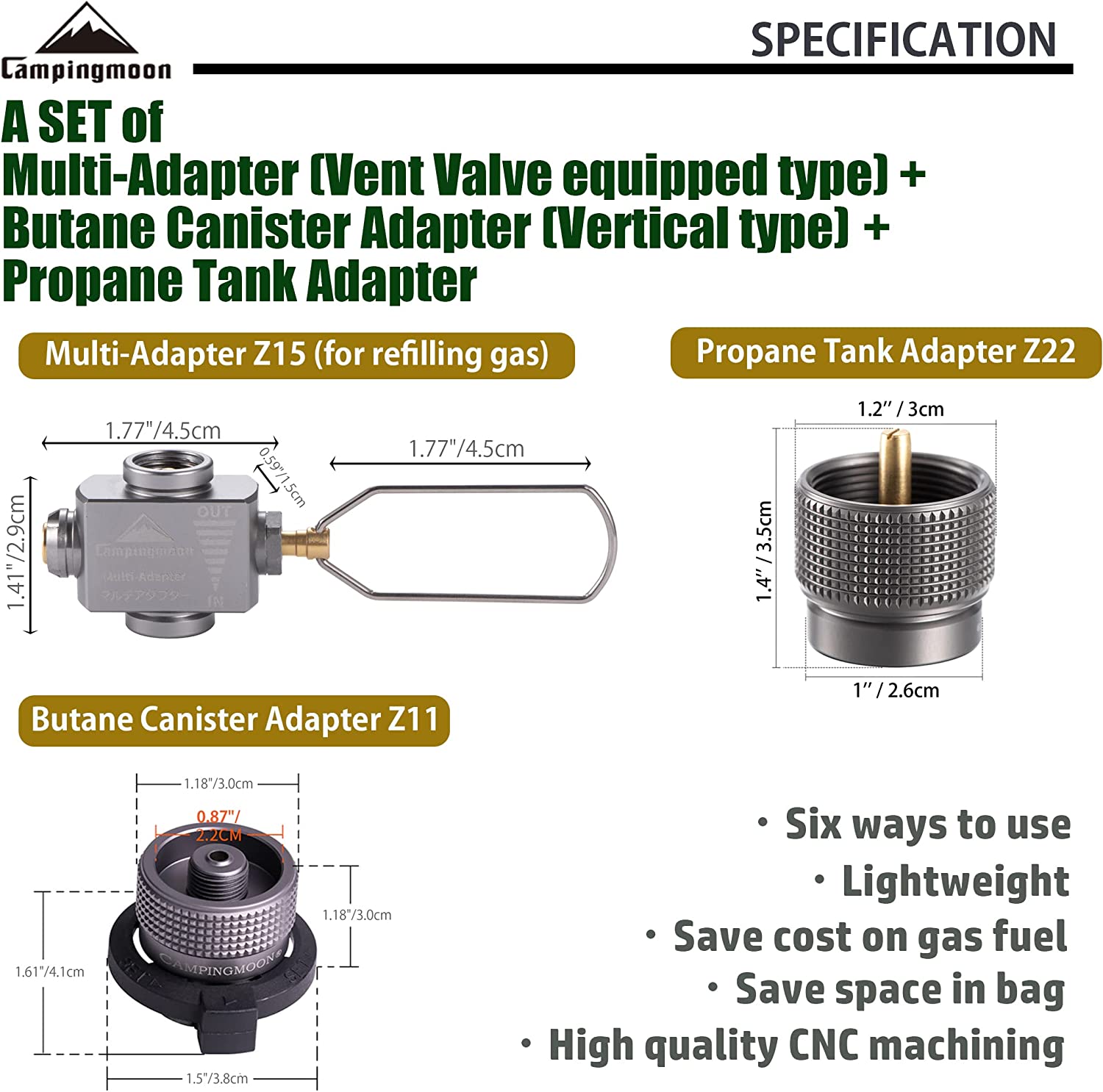 Gas Stove Adapter Gas Save wit - đánh giá và giá Camping Cooking Backpack