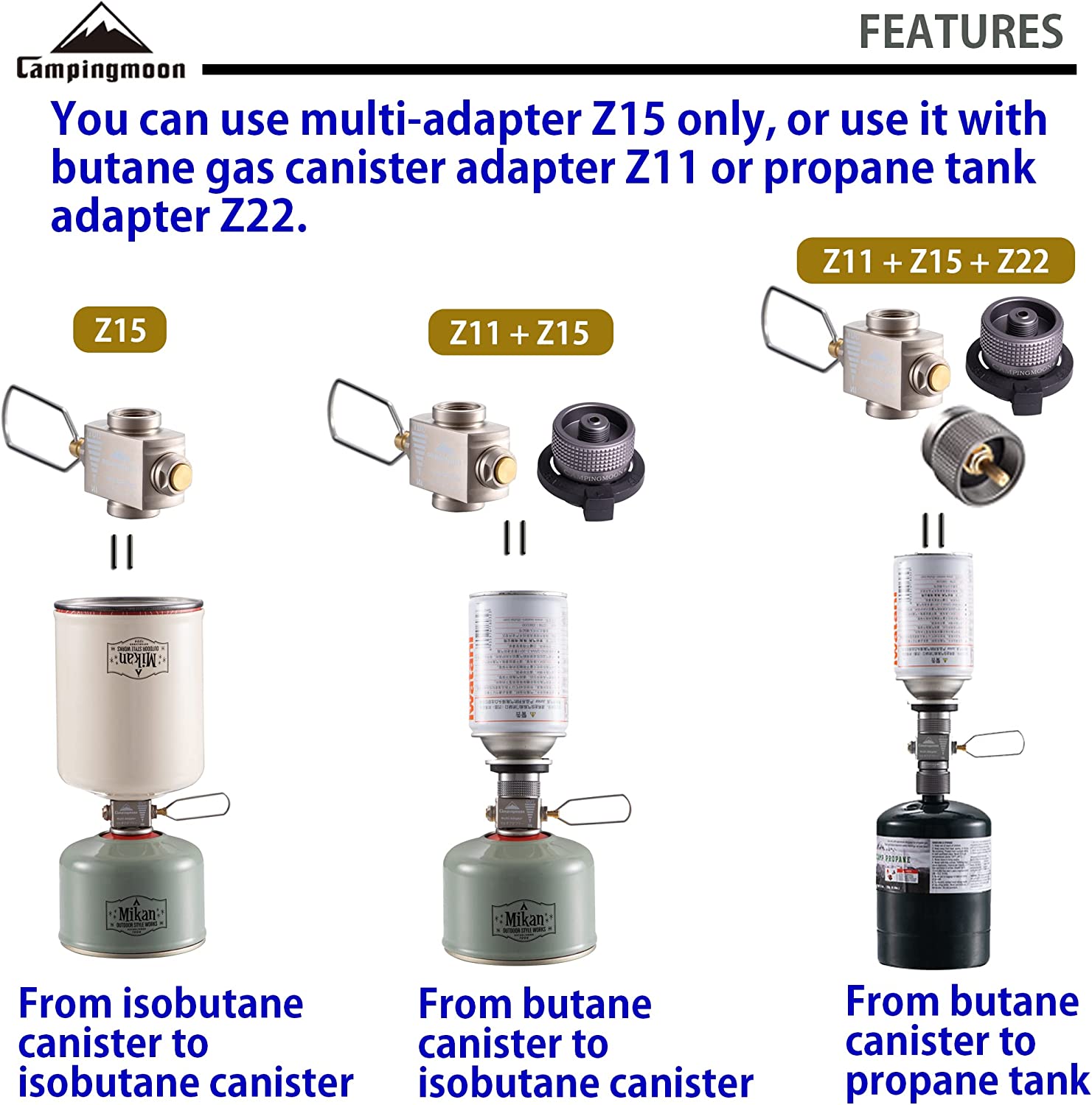 Gas Stove Adapter Gas Save wit - đánh giá và giá Camping Cooking Backpack
